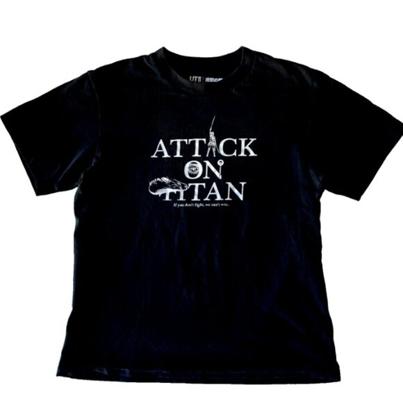Uniqlo UT Attack on Titan Black T-Shirt – XS - Picture 1 of 4